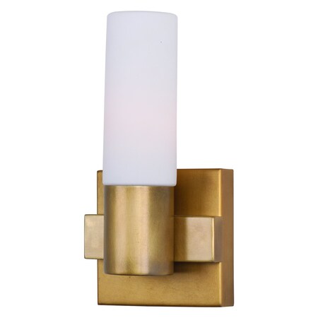 Maxim One Light Natural Aged Brass Bathroom Sconce 22411SWNAB